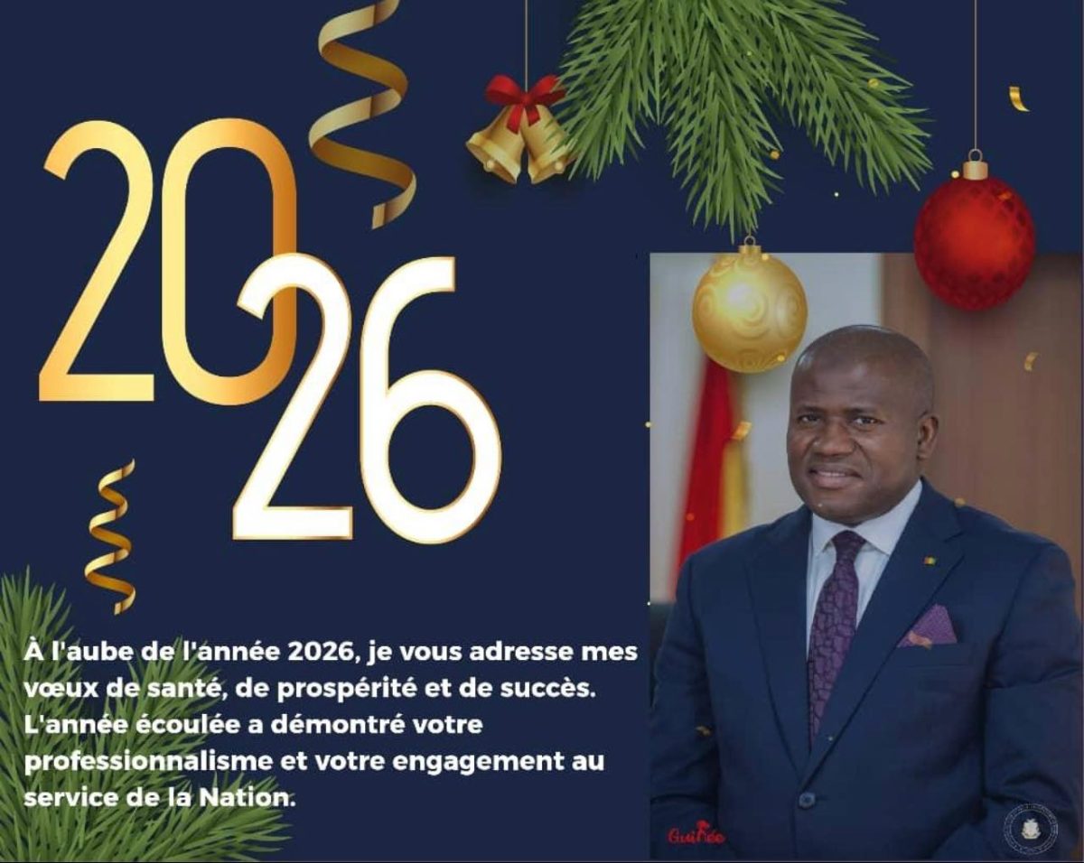 LES VOEUX DE NOUVEL AN 2026 DU MINISTRE ISMAEL NABE AUX GUINEENS, A SES PROCHES COLLABORATEURS ET AUX PARTENAIRES